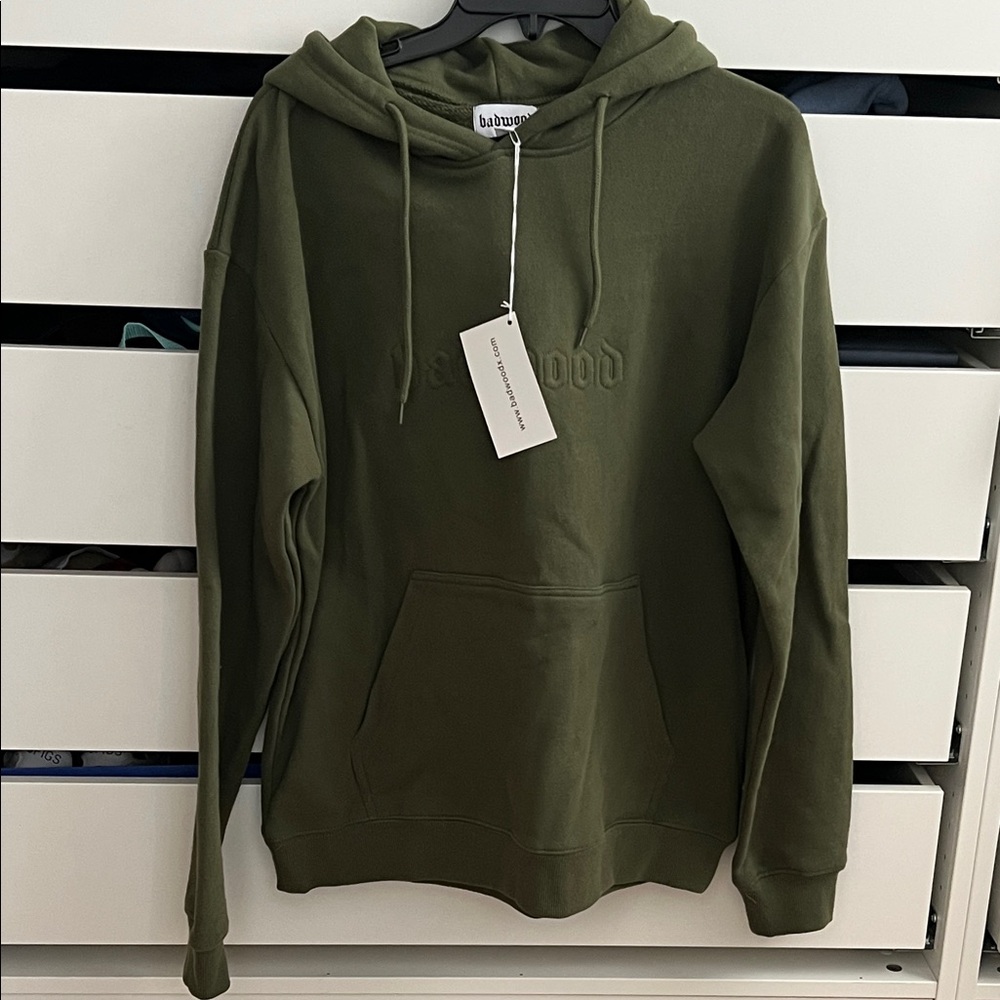 Forest Green  Hoodie by badwoodx